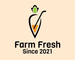 Fresh Carrot Juice  logo design