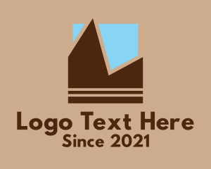 Outdoor-cinema - Geometric Mountain Sky logo design