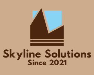 Geometric Mountain Sky  logo design