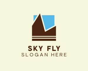 Geometric Mountain Sky  logo design