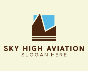 Geometric Mountain Sky  logo design