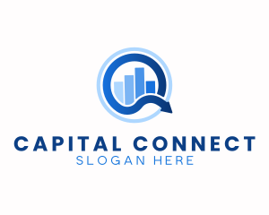 Stocks Graph Finance logo design