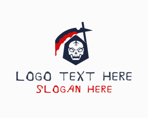 Dark - Bloody Grim Reaper logo design