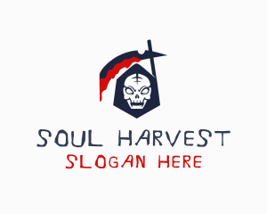 Bloody Grim Reaper logo design