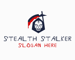 Bloody Grim Reaper logo design