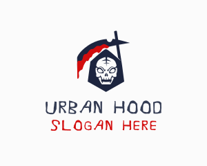 Hood - Bloody Grim Reaper logo design