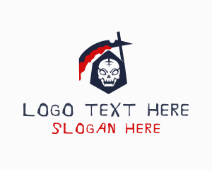 Death - Bloody Grim Reaper logo design