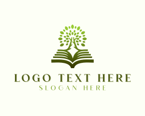 Library - Tree Book Review Center logo design