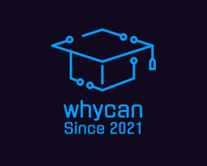 Academe - Tech Graduation Cap logo design