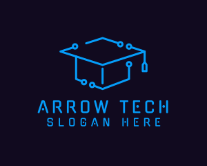 Tech Graduation Cap logo design