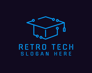 Tech Graduation Cap logo design