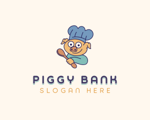 Pig - Cooking Chef Pig logo design