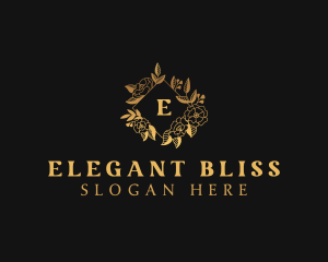 High End Floral Wedding Decor logo design