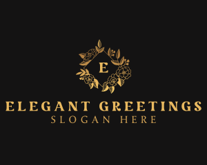 High End Floral Wedding Decor logo design