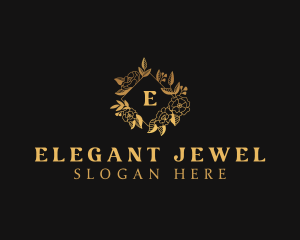 High End Floral Wedding Decor logo design