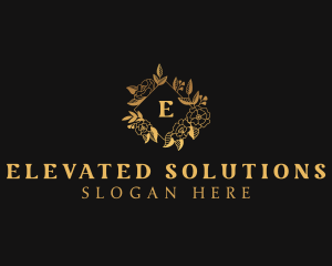 High End Floral Wedding Decor logo design