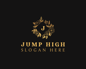 High End Floral Wedding Decor logo design