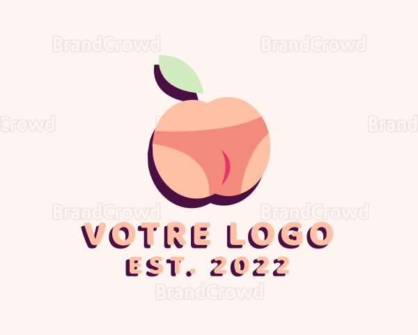 Peach Bikini Fruit Logo