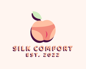 Peach Bikini Fruit logo design