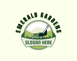 Garden Grass Mower logo design