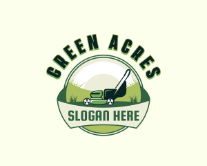 Garden Grass Mower logo design