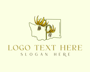 Map - Washington Lily Floral logo design