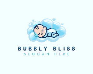 Baby Sleeping Bubble logo design