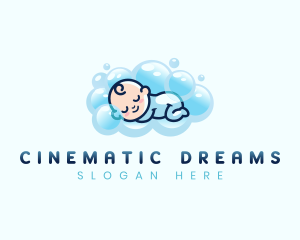 Baby Sleeping Bubble logo design