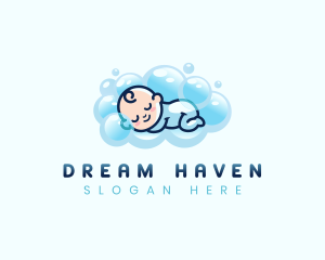 Bedtime - Baby Sleeping Bubble logo design