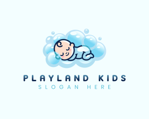 Baby Sleeping Bubble logo design