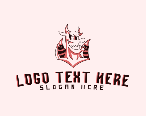 Sports Team - Tough Smiling Demon logo design