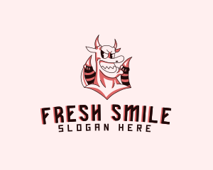 Tough Smiling Demon logo design