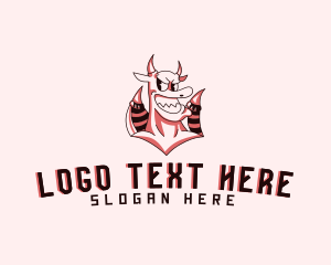 Streamer - Tough Smiling Demon logo design