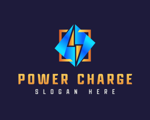 Electric Power Thunderbolt logo design