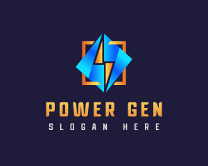 Generator - Electric Power Thunderbolt logo design