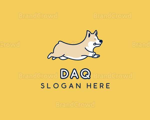 Happy Running Dog Logo