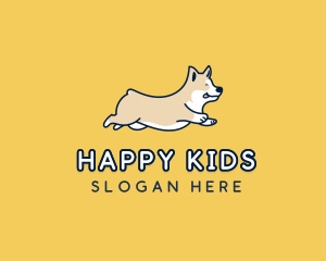 Happy Running Dog logo design