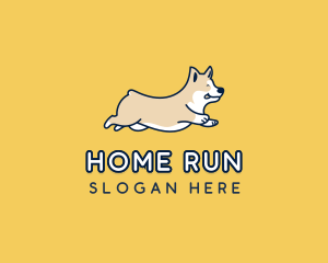 Happy Running Dog logo design