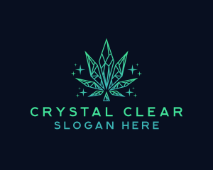 Crystal - Crystal Weed Cannabis logo design