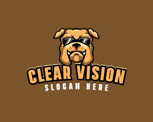 Glasses - Glasses Bulldog Animal logo design