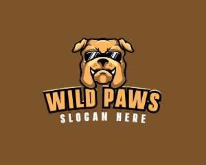 Animal - Glasses Bulldog Animal logo design