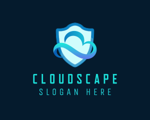 Protection Shield Cloud logo design