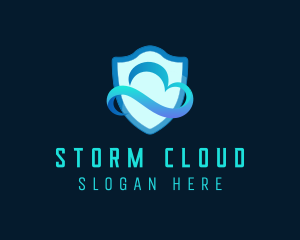 Protection Shield Cloud logo design