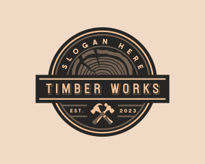 Wood Hammer Carpentry logo design