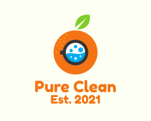 Cleanser - Orange Washing Machine logo design