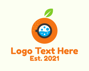 Laundromat - Orange Washing Machine logo design