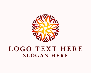 Holistic - Sun Mandala Ornament logo design