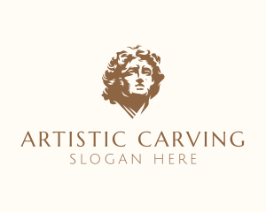 Carving - Mediterranean Human Sculpture logo design