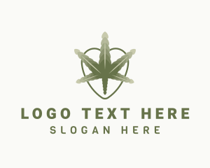 Ganja - Cannabis Leaf Plant logo design