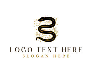 Celestial - Snake Floral Celestial logo design